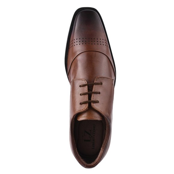 LIBERTYZENO Brown Leather Oxford Style Dress Shoes main image 5